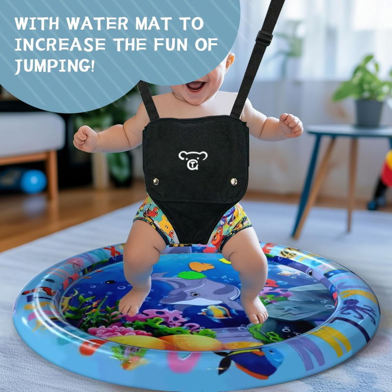 G TALECO Gear Baby Jumper with Stand,Baby Bouncer,Easy Set-Up,Baby Exerciser for Active Babies,Suitable for Indoor and Outdoor, (Water Mat Include) 