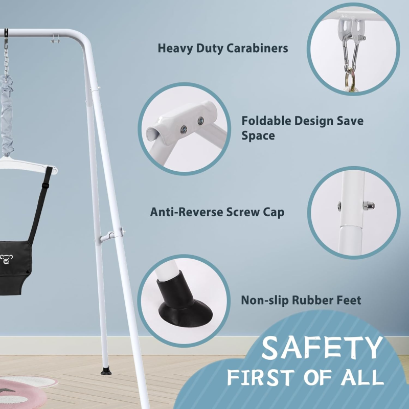 G TALECO Gear Baby Jumper with Stand,Baby Bouncer,Easy Set-Up,Baby Exerciser for Active Babies,Suitable for Indoor and Outdoor, (Water Mat Include) 