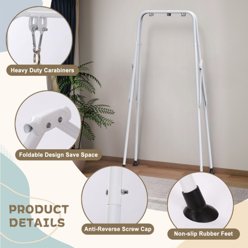 2 in 1 Baby Jumper with Swing, Baby Swing Indoor and Outdoor Use, Baby Jumpers and Bouncers, Toddler Swing with Foldable Stand