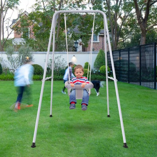 2 in 1 Baby Jumper with Swing, Baby Swing Indoor and Outdoor Use, Baby Jumpers and Bouncers, Toddler Swing with Foldable Stand