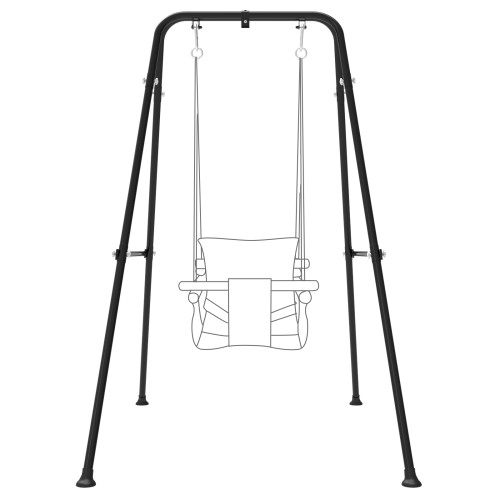 G TALECO GEAR Foldable Swing Stand for Kids, Toddler Swing Sets for Backyard, Outdoor Metal Swing Frame for Baby Swings, Black