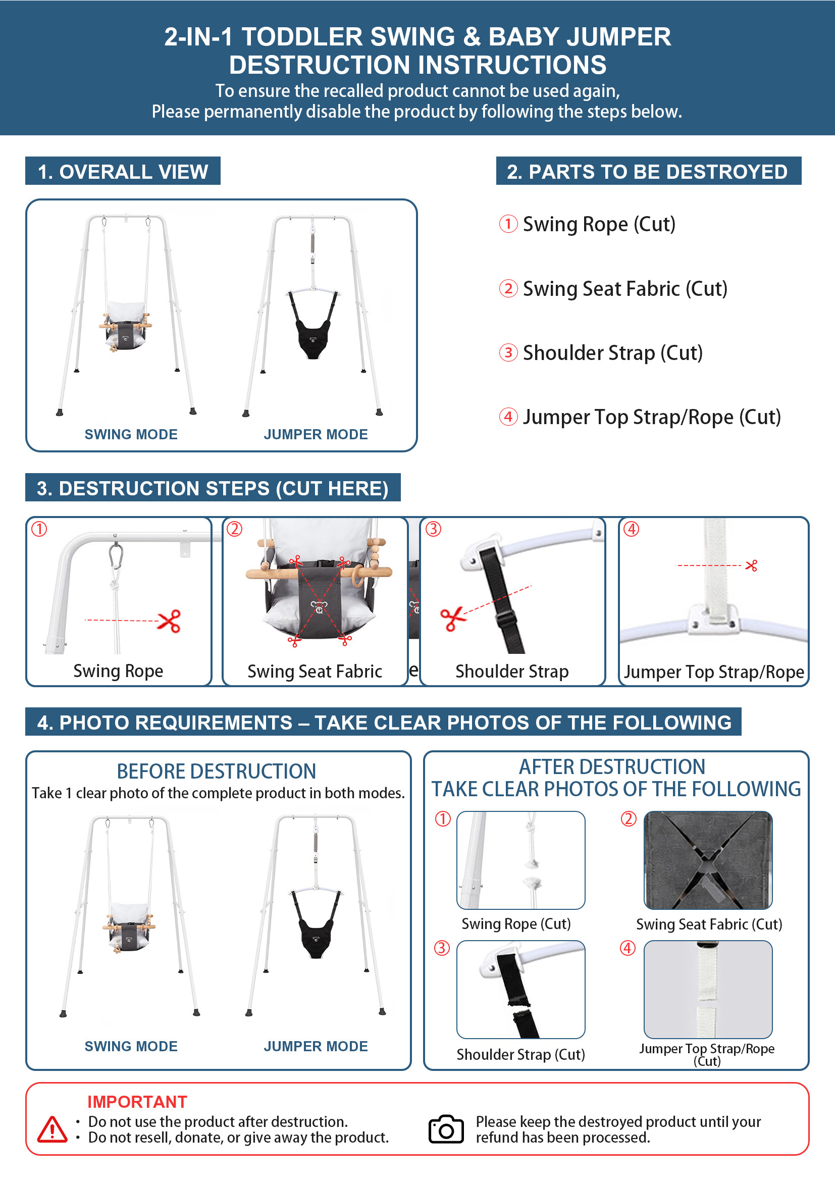 2-in-1 Swing & Jumper A Destruction